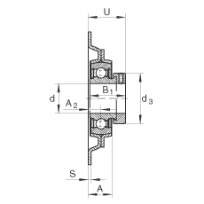 吊裝式軸承座單元 MSTU30, 鋼板軸承座,帶偏心鎖圈的外球面球軸承,P型密封,帶再潤滑結構 吊裝式軸承座單元 MSTU30, 鋼板軸承座,帶偏心鎖圈的外球面球軸承,P型密封,帶再潤滑結構